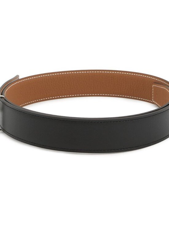 Hermes Belt Jumbo Black Gold Silver Box Calf Togo 80 main image 4